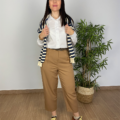 Pantalón fluido camel