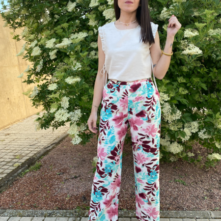 Pantalón fluido estampado