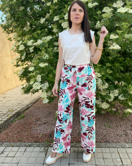 Pantalón fluido estampado