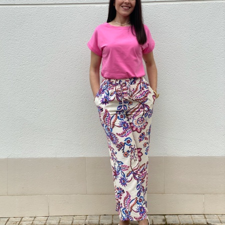 Pantalón fluido floral