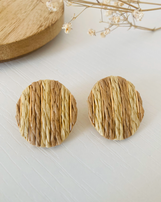 Pendientes rafia