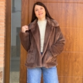 Chaqueta efecto pelo