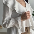 Blusa Volante Blanca