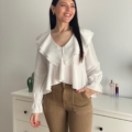 Blusa Volante Blanca