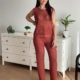Pantalón Calado Teja