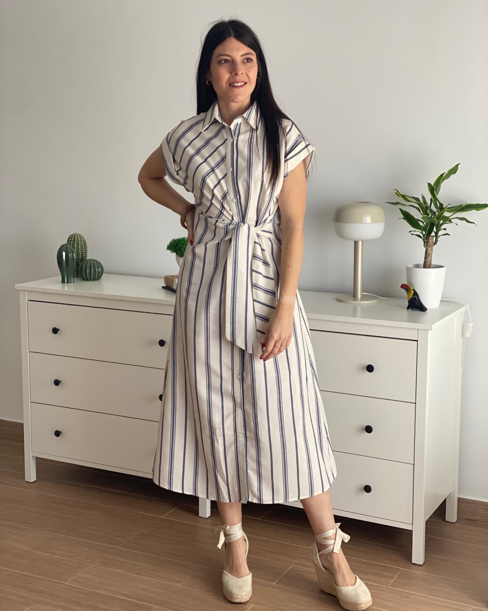 Vestido rayas Azul Marino