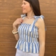 Top Rayas Azul