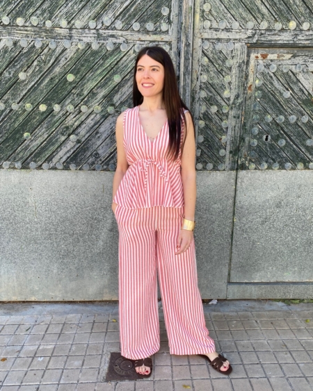 Conjunto Rayas Rojo
