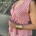 Conjunto Rayas Rojo