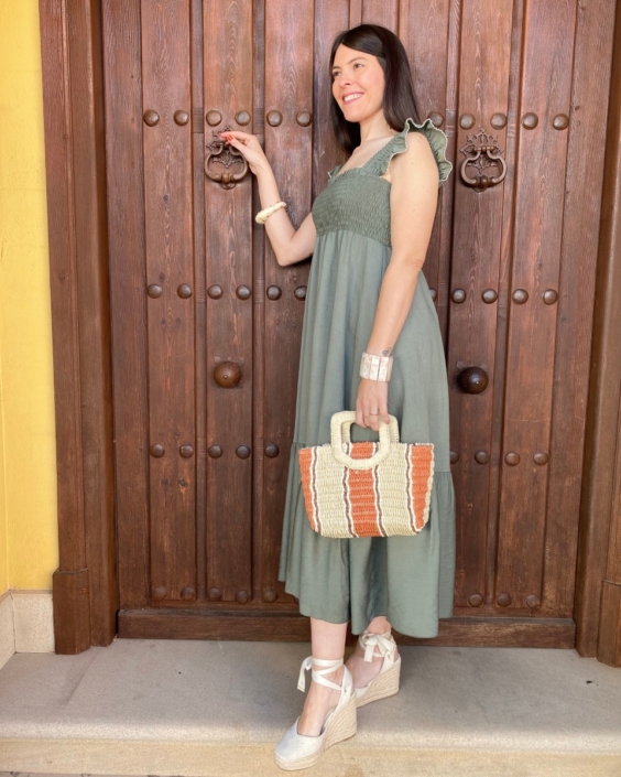 Vestido Midi Kaki