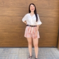 Shorts Rayas Terracota