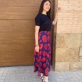 Falda Estampada Coral