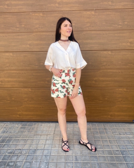Shorts Denim Floral