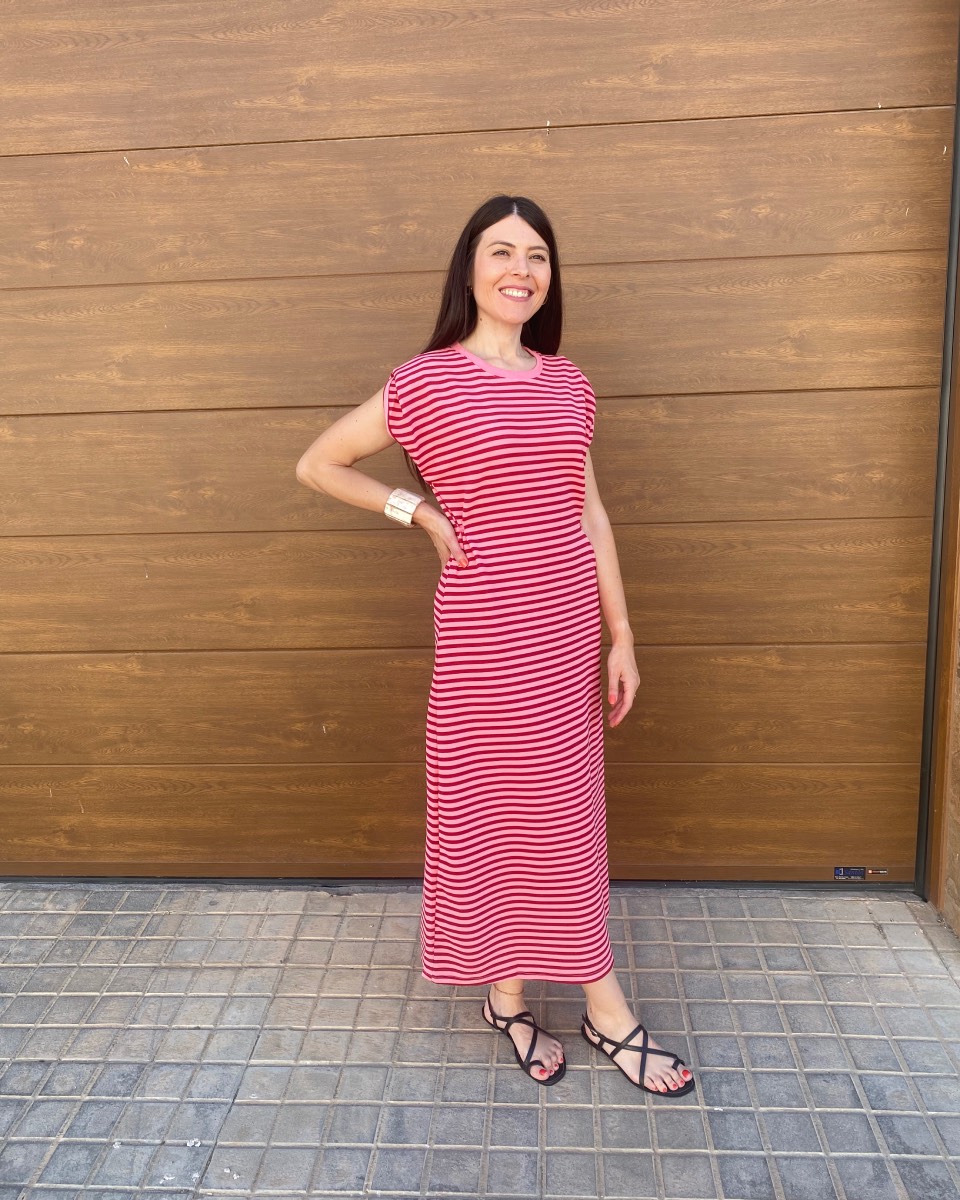 Vestido Rayas Largo