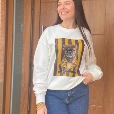 Sudadera Bulldog Mostaza