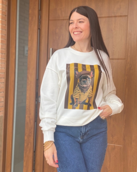 Sudadera Bulldog Mostaza
